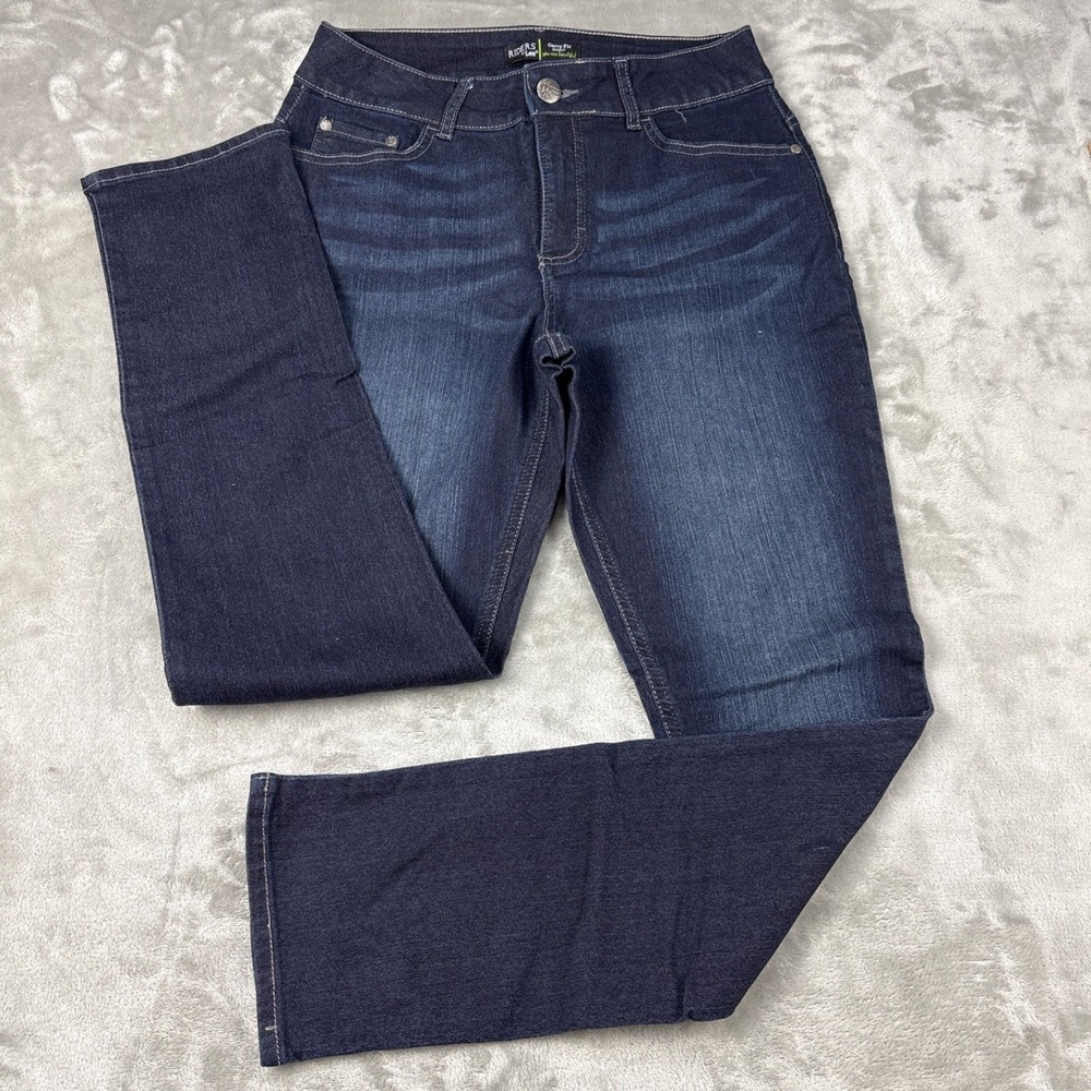 Riders by Lee Womens Curvy Fit Skinny Jeans Dark Wash Mid Rise Size 8M Indigo